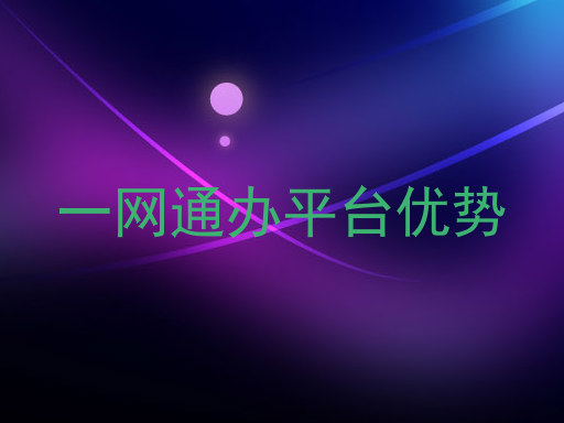 一网通办平台优势