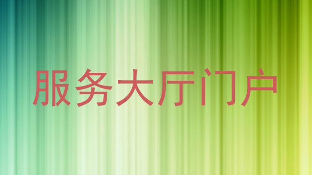 服务大厅门户