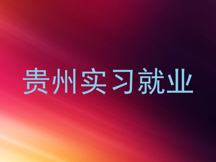 贵州实习就业