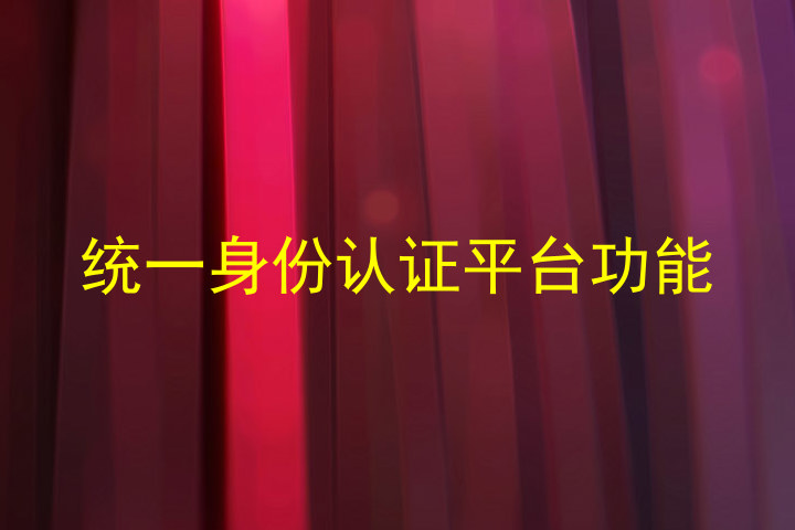 统一身份认证平台功能