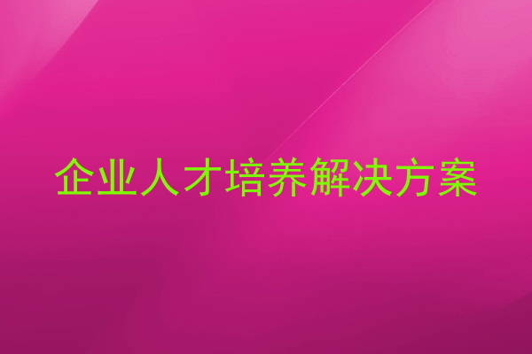 企业人才培养解决方案