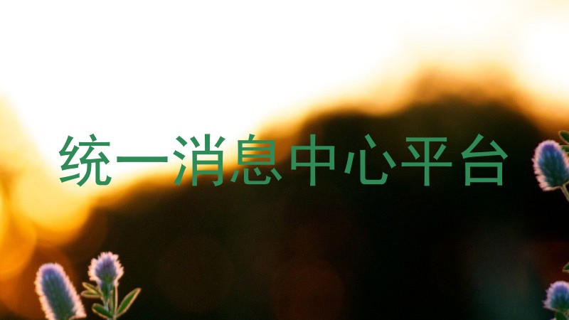 统一消息中心平台