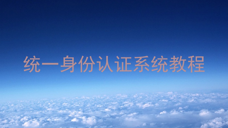 统一身份认证系统教程