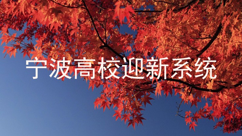 宁波高校迎新系统