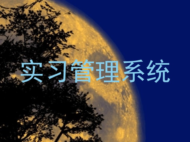 实习管理系统