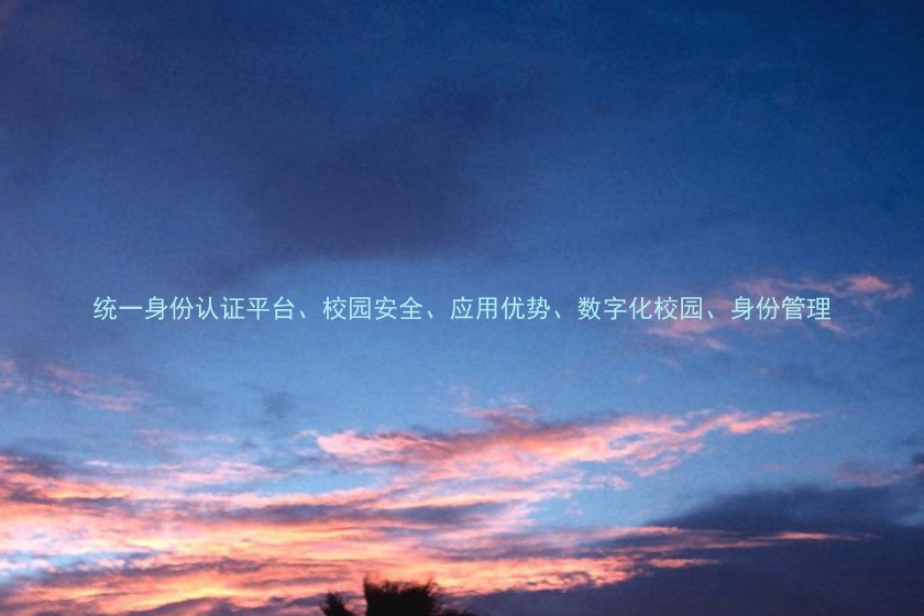 统一身份认证平台、校园安全、应用优势、数字化校园、身份管理