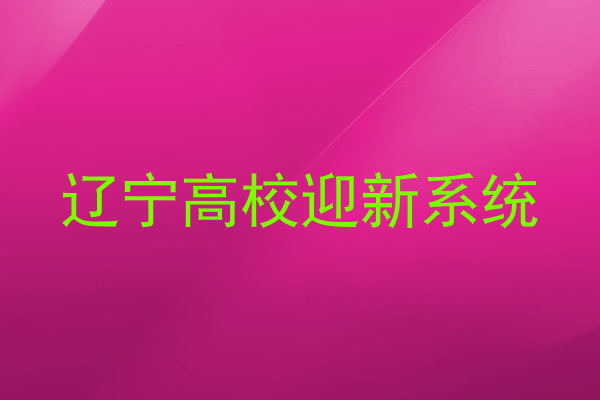 辽宁高校迎新系统