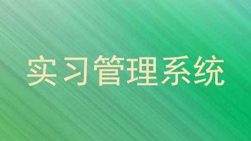 实习管理系统