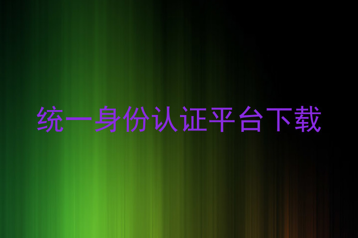 统一身份认证平台下载