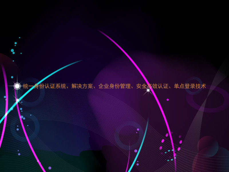 统一身份认证系统、解决方案、企业身份管理、安全高效认证、单点登录技术