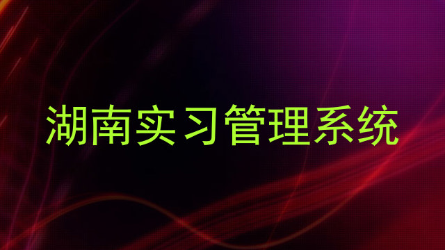 湖南实习管理系统