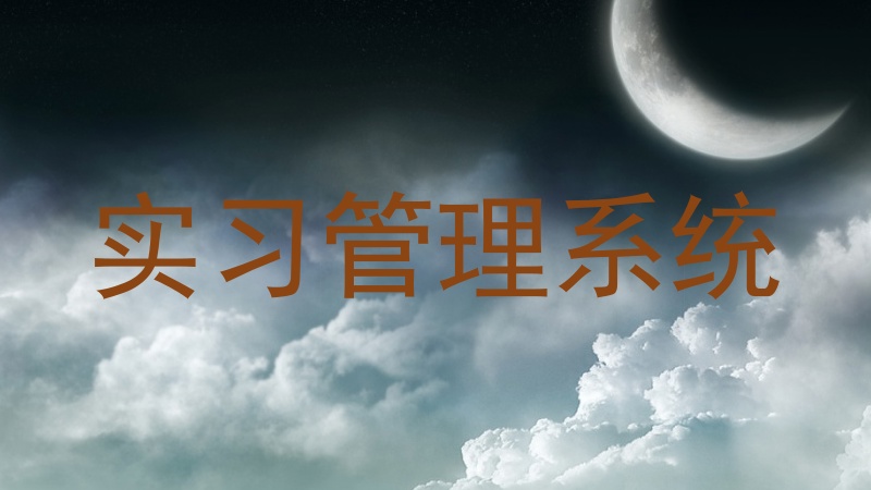 实习管理系统