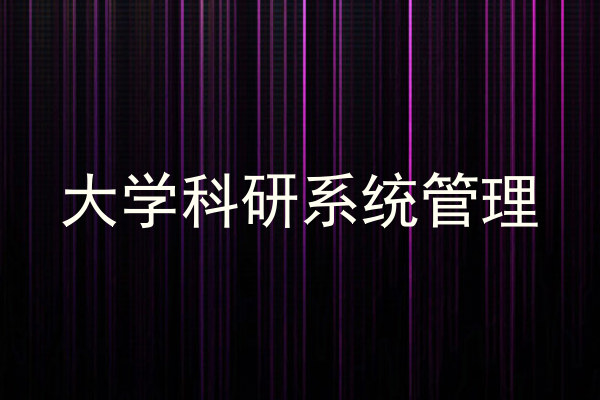 大学科研系统管理