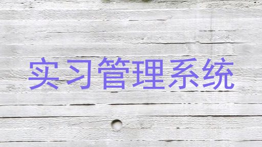 实习管理系统