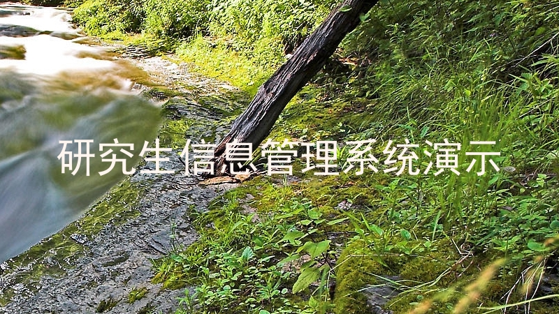 研究生信息管理系统演示
