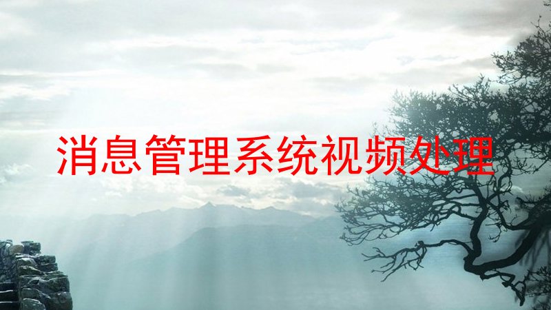 消息管理系统视频处理