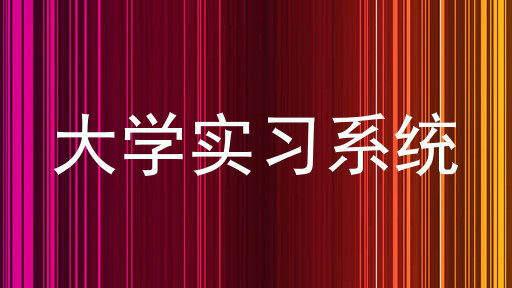 大学实习系统