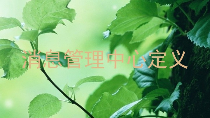 消息管理中心定义