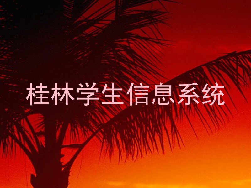 桂林学生信息系统