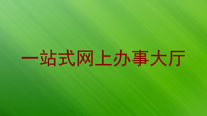 一站式网上办事大厅
