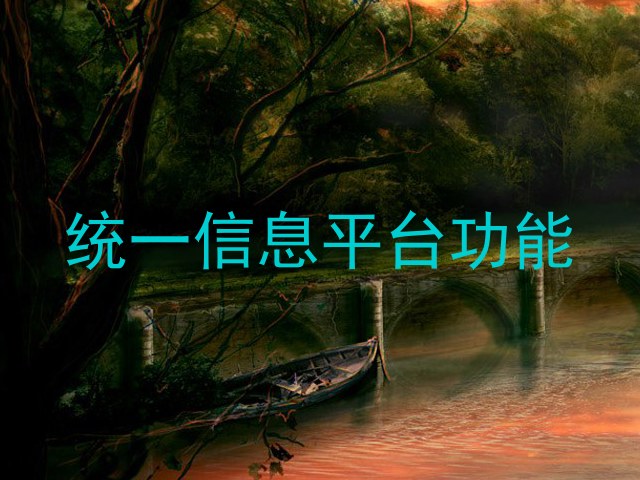 统一信息平台功能