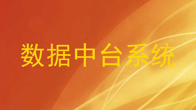 数据中台系统