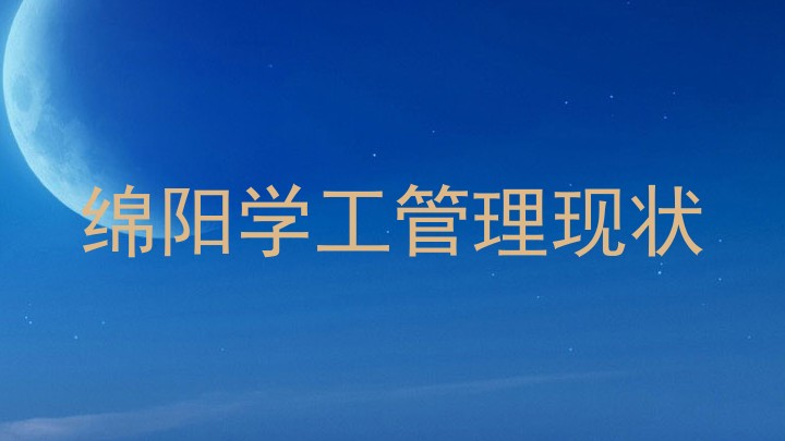 绵阳学工管理现状