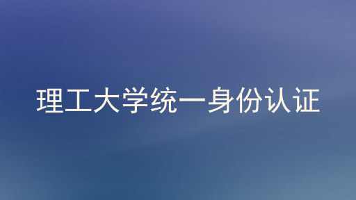 理工大学统一身份认证