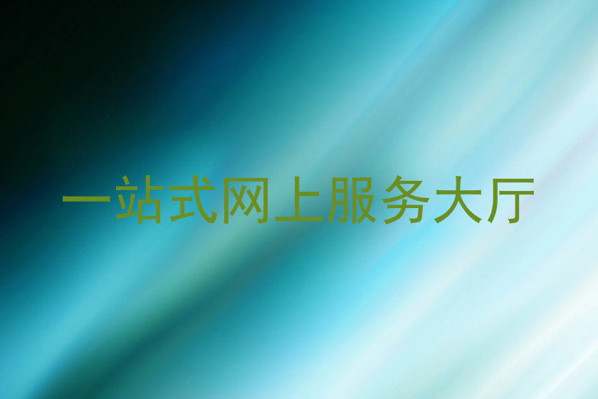 一站式网上服务大厅