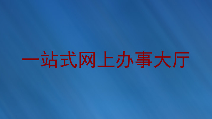 一站式网上办事大厅