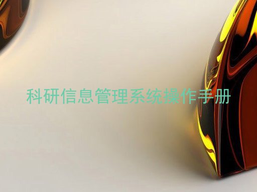 科研信息管理系统操作手册