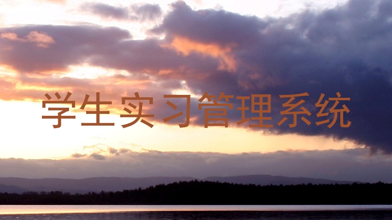 学生实习管理系统
