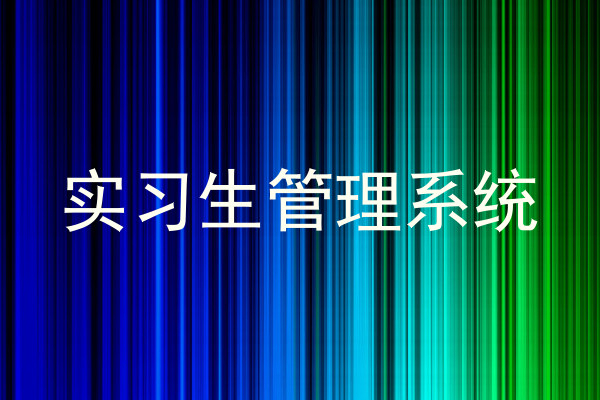 实习生管理系统