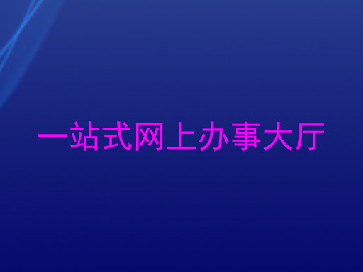 一站式网上办事大厅
