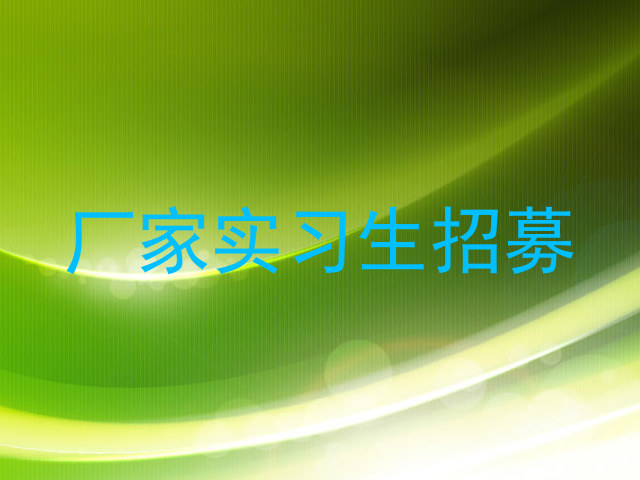 厂家实习生招募