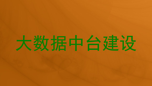 大数据中台建设