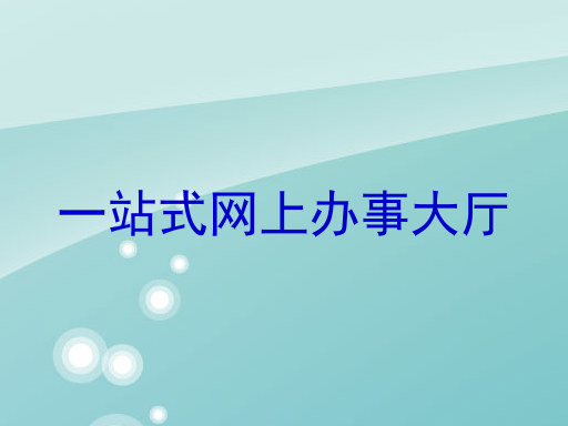 一站式网上办事大厅