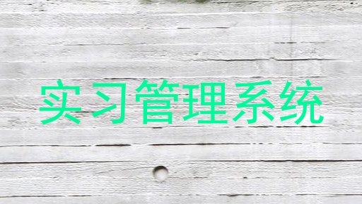 实习管理系统