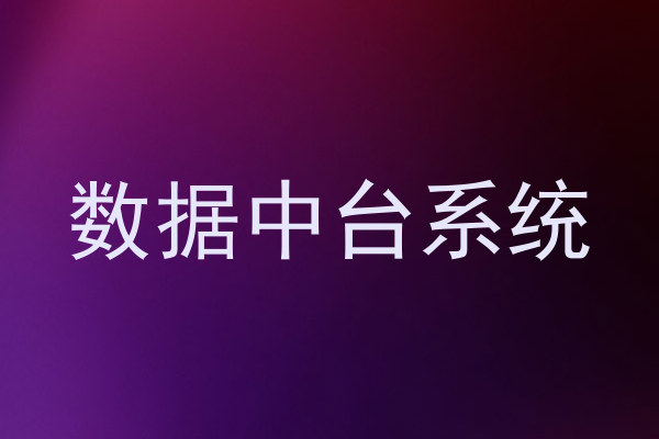 数据中台系统
