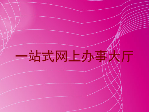 一站式网上办事大厅