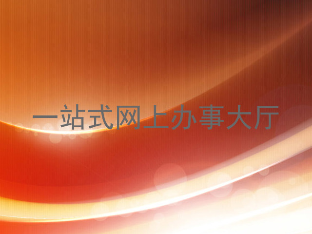 一站式网上办事大厅
