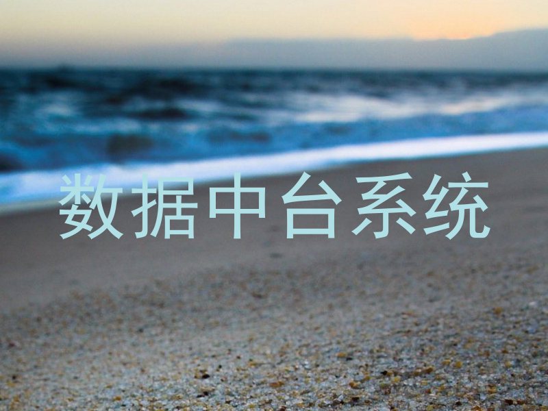数据中台系统