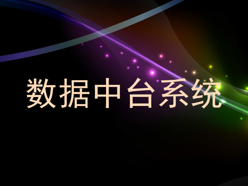 数据中台系统
