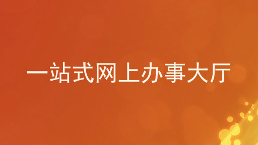 一站式网上办事大厅