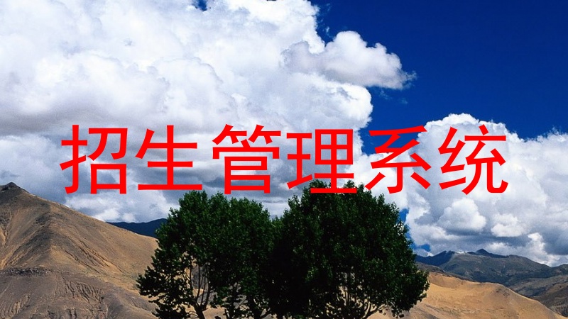 招生管理系统