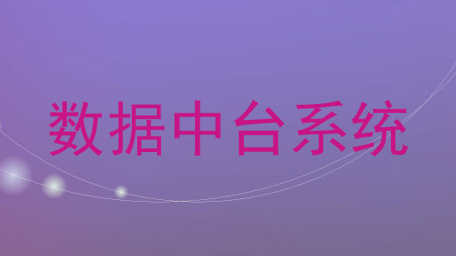 数据中台系统