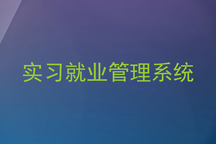 实习就业管理系统
