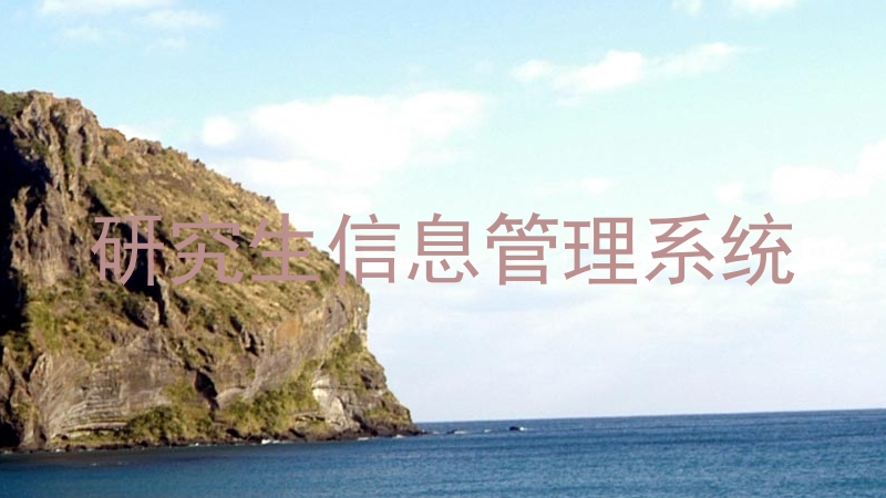 研究生信息管理系统