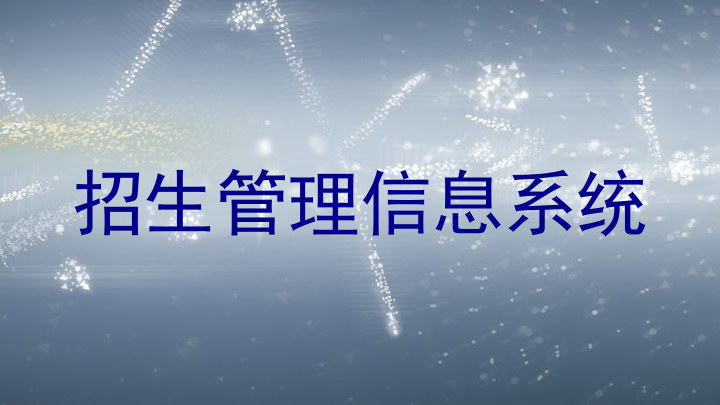 招生管理信息系统