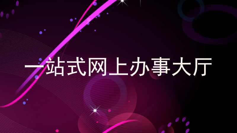 一站式网上办事大厅